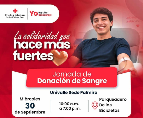Jornada de Donación de Sangre en la Universidad del Valle, Sede Palmira
